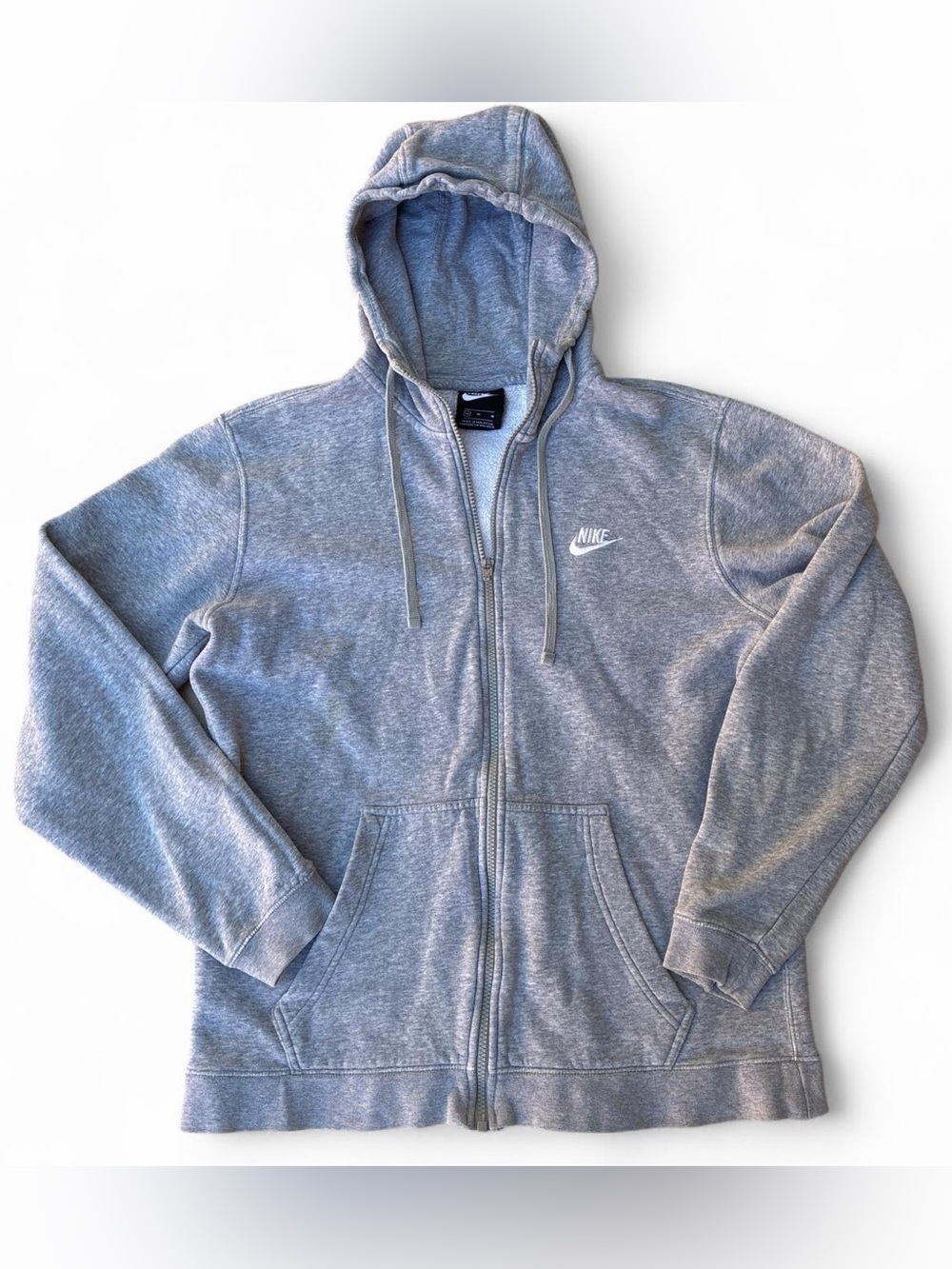 Nike Men’s Light Gray Full-Zip Hooded Jacket